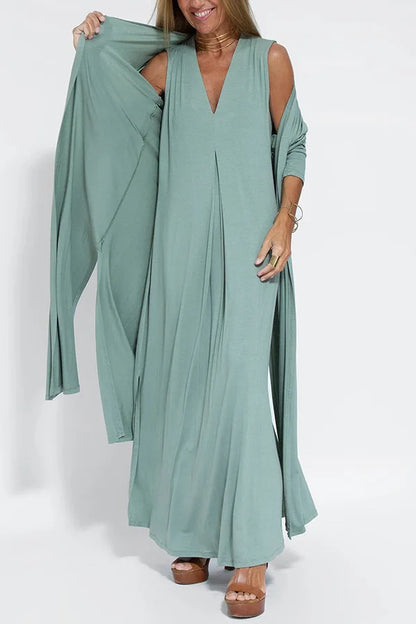 Olivia™ - Robe de luxe confortable avec cardigan