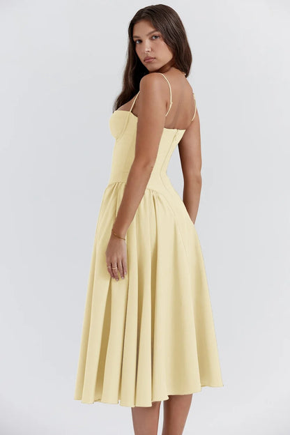 Elara | Robe à bretelles avec corset