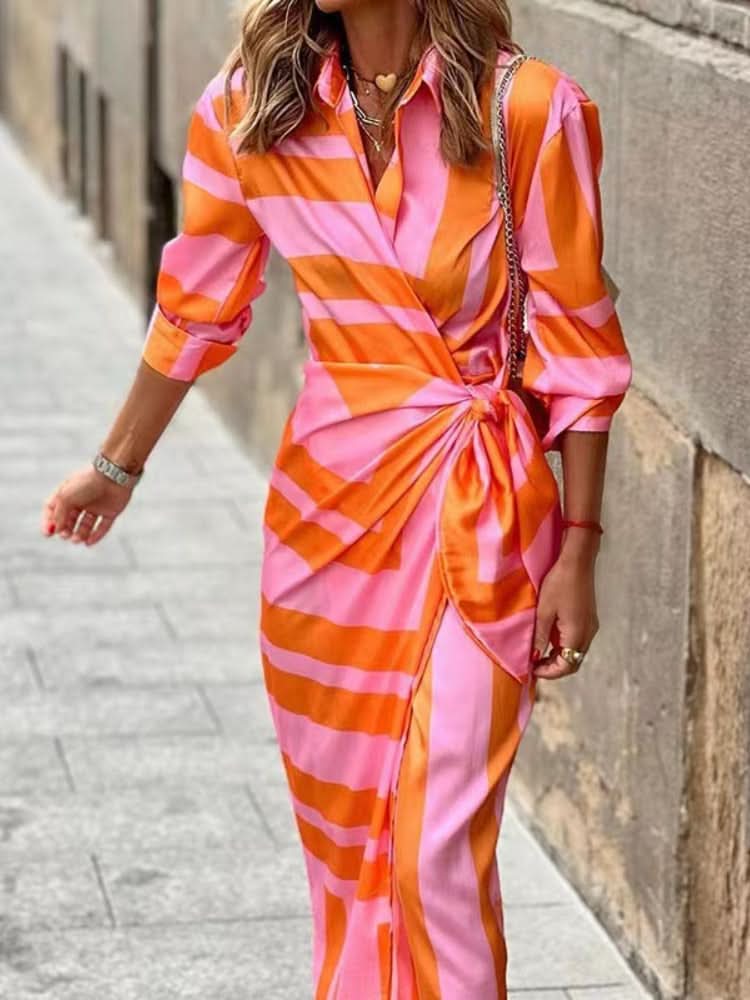 Aurora – Robe Fluide de Radiance Vibrante