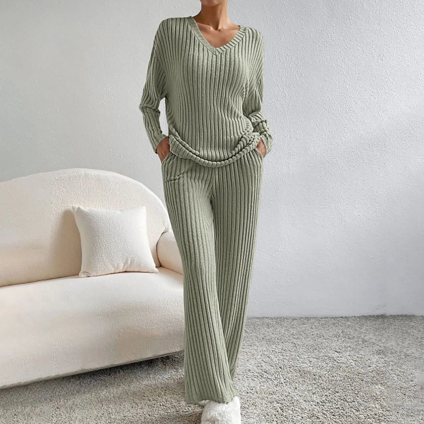 SABINA – Ensemble de Lounge Confortable avec Jambes Amples