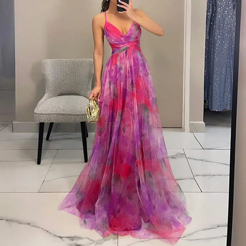 Jennifer | Robe Maxi Fleurie Élégante