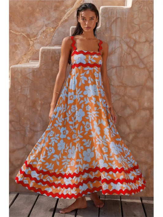 Solana | Robe Maxi Fleurie Élégante