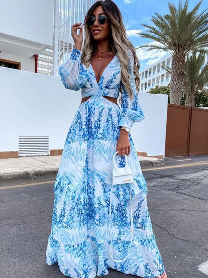 Robe Maxi avec Décolleté en V Amélie