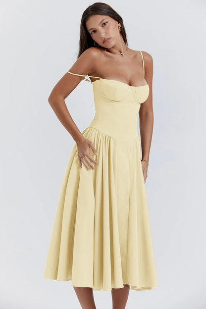 Elara | Robe à bretelles avec corset