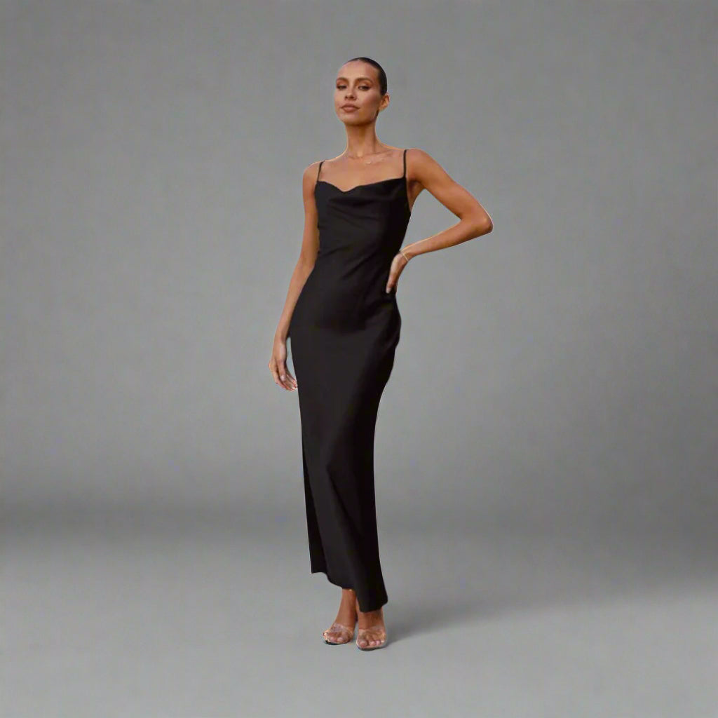 Claudia | Robe en Satin Sophistiquée pour des Occasions Inoubliables