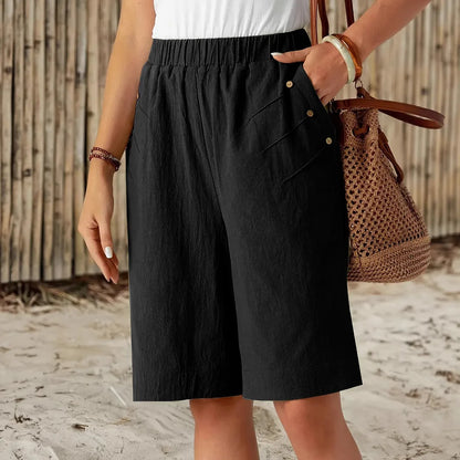 Céline - Shorts en Coton Lin