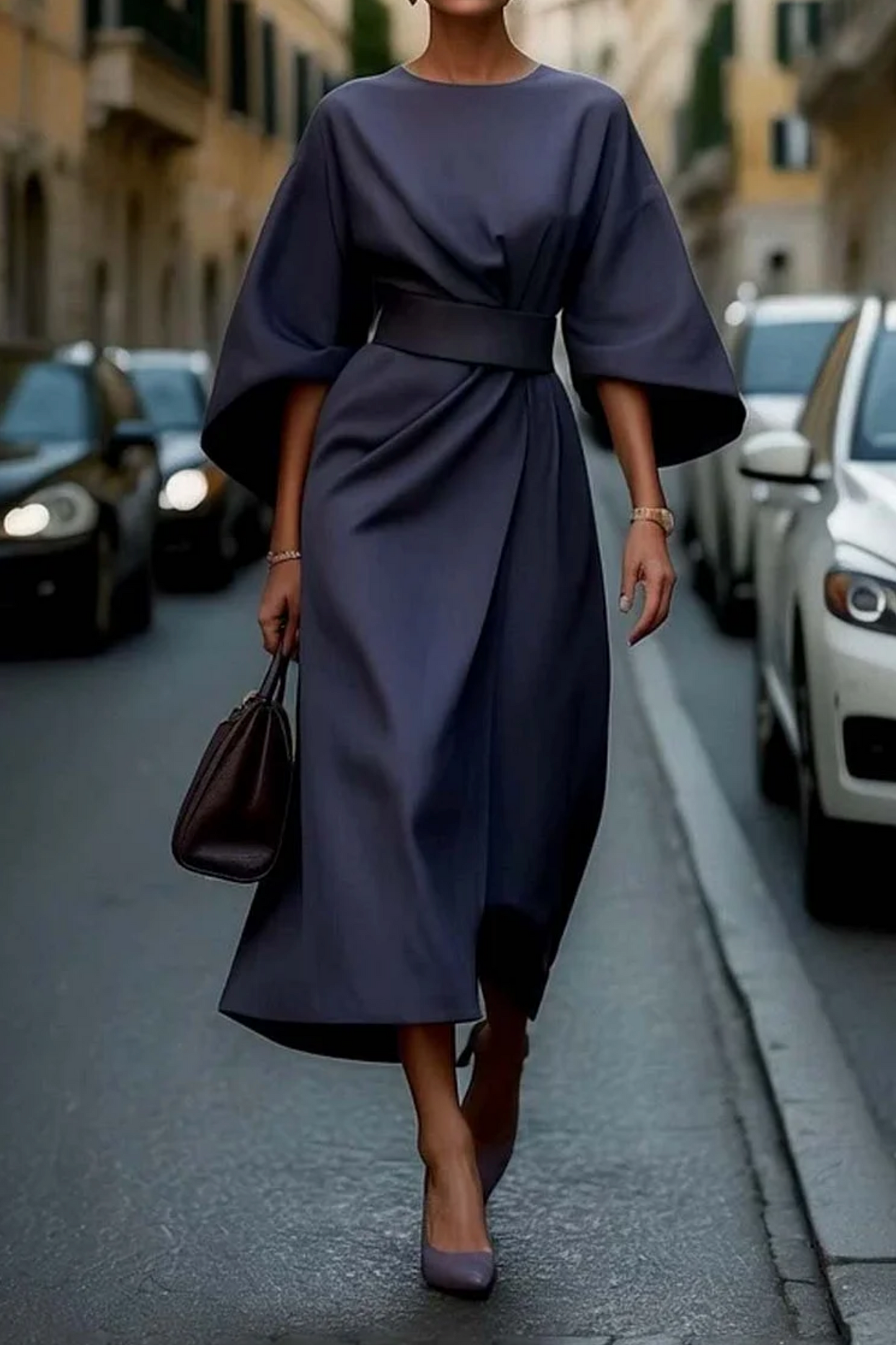 Clare - Robe maxi élégante avec ceinture à la taille