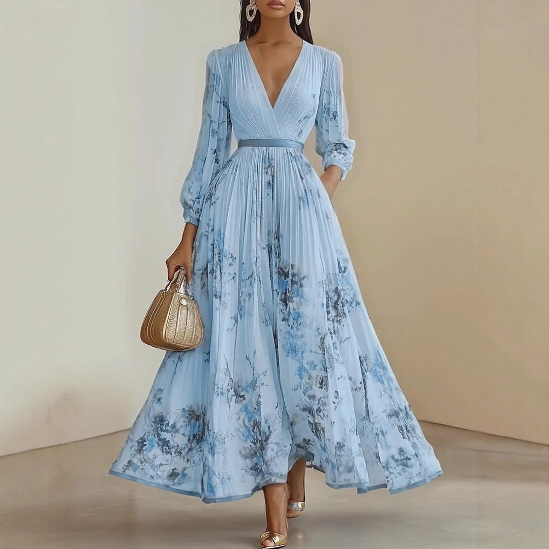 Robe Maxi Plissée Élégante Rome