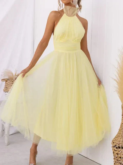 Robe Tendance à Col Montant Aria