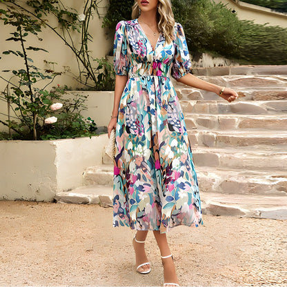 Isolde | Robe Midi à Décolleté en V