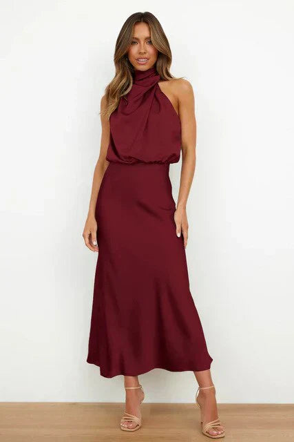 Benthe - Robe Midi Sans Épaules