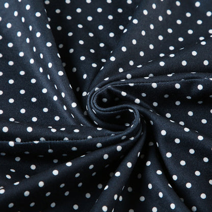 Robe Mini Sans Manches à Pois pour Femme avec Taille Ajustée