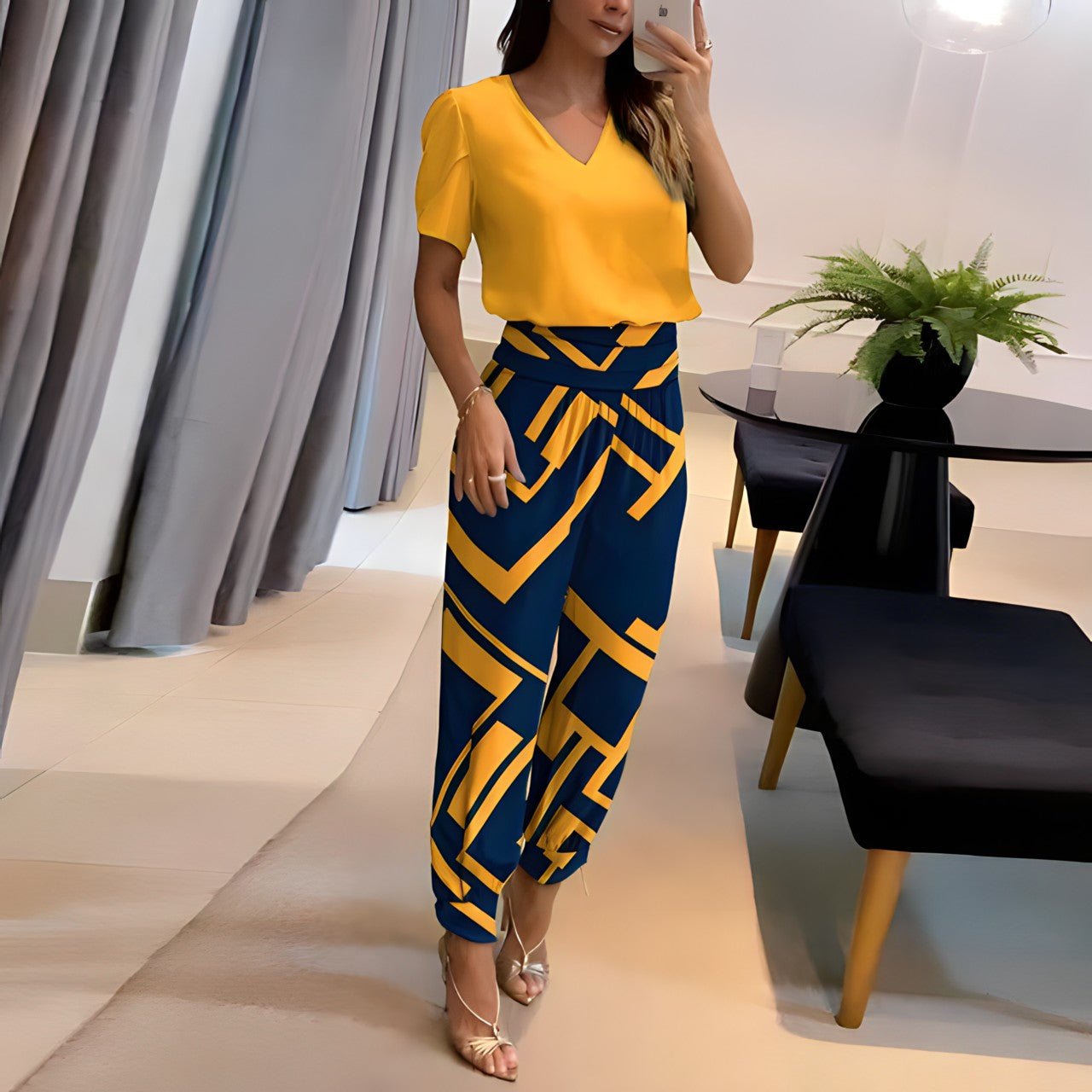 Charlotte | Ensemble Blouse et Pantalons Tendance