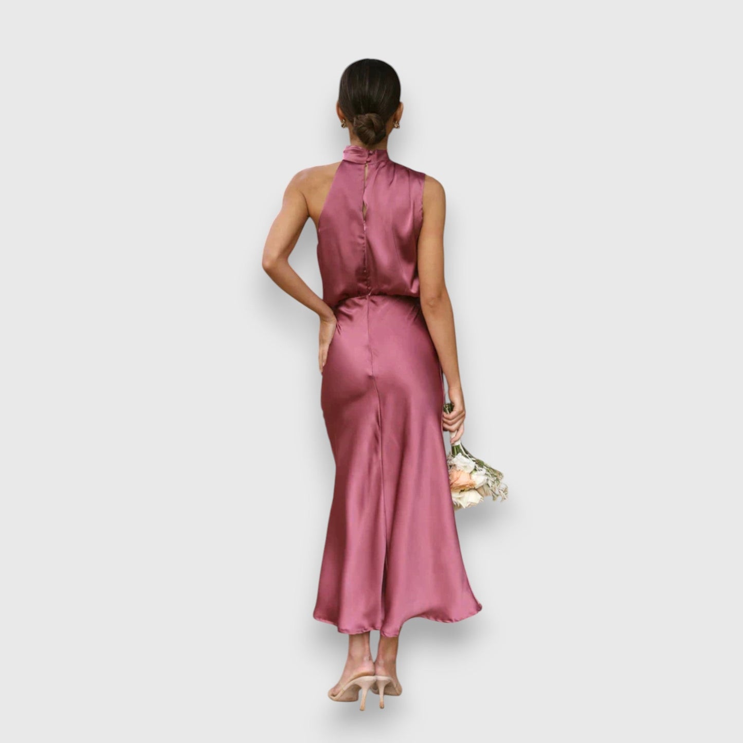 Daisy | Élégant Robe en Satin avec Décolleté Halter