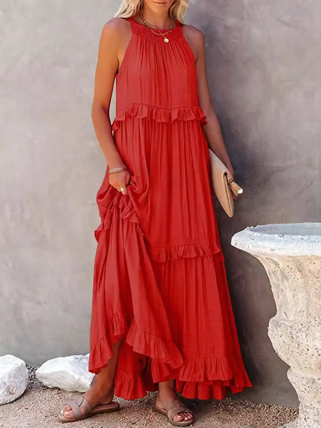 Mabel | Robe Maxi Ruffle Breeze