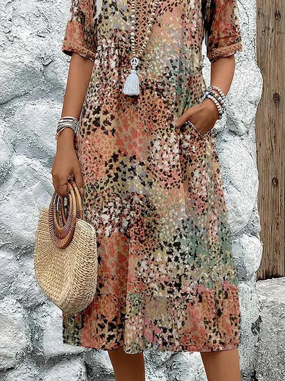 Harper - Robe midi élégante avec imprimé floral
