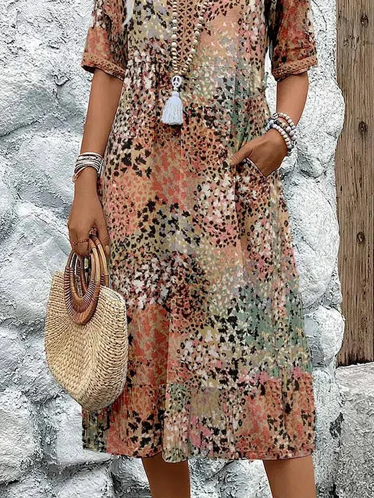 Harper – Élégant robe midi avec motif floral