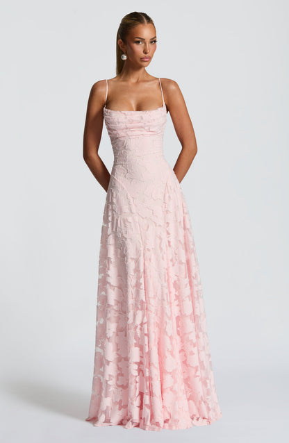 Alona - Robe Maxi à Corset en Dentelle Élégante
