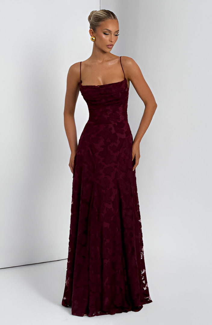 Alona - Robe Maxi en Dentelle Élégante avec Corset