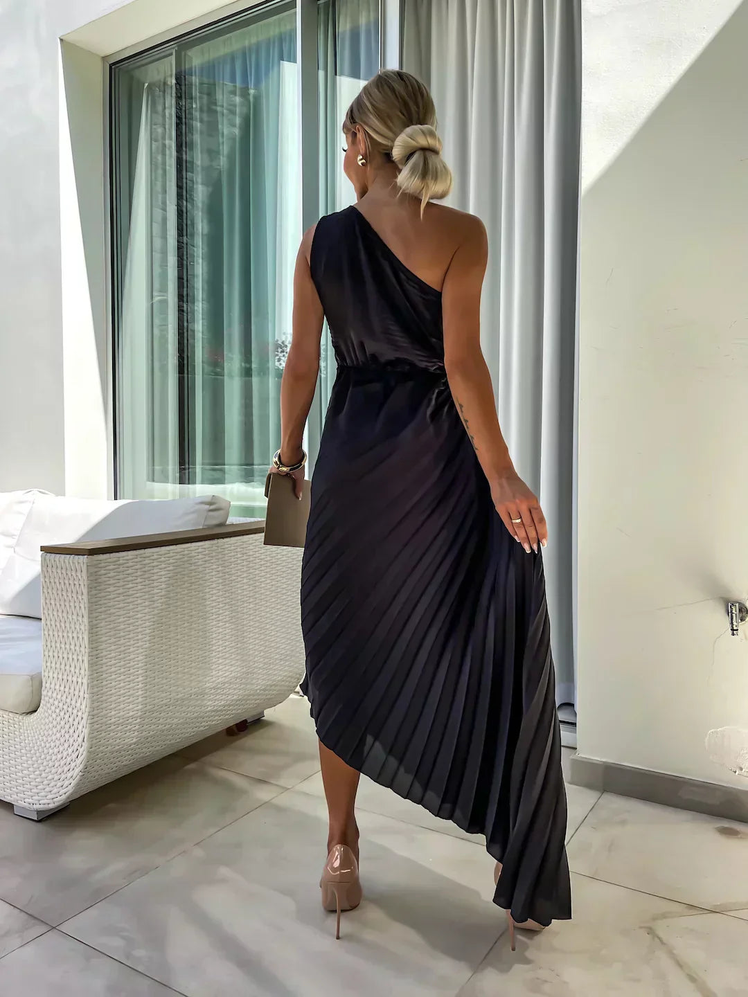 Dariella | Robe Florale Romantique à Une Épaule