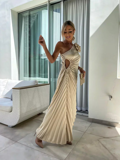 Dariella | Robe Florale Romantique à Une Épaule
