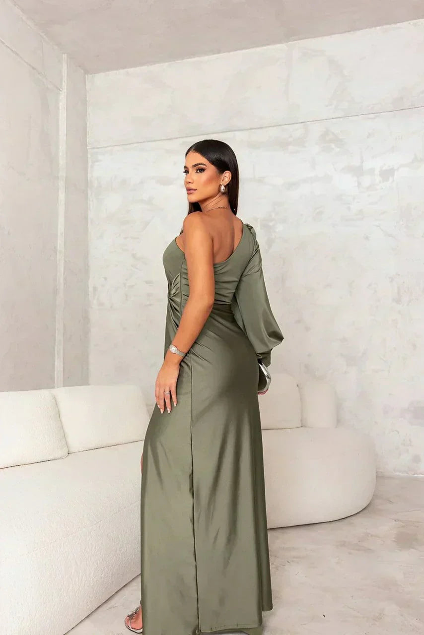 Zarra – Robe Maxi Élégante à Une Épaule