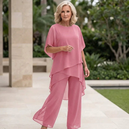 Costume avec pantalon palazzo drapé