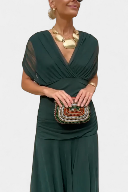 Abigail | Robe longue florale à décolleté en V