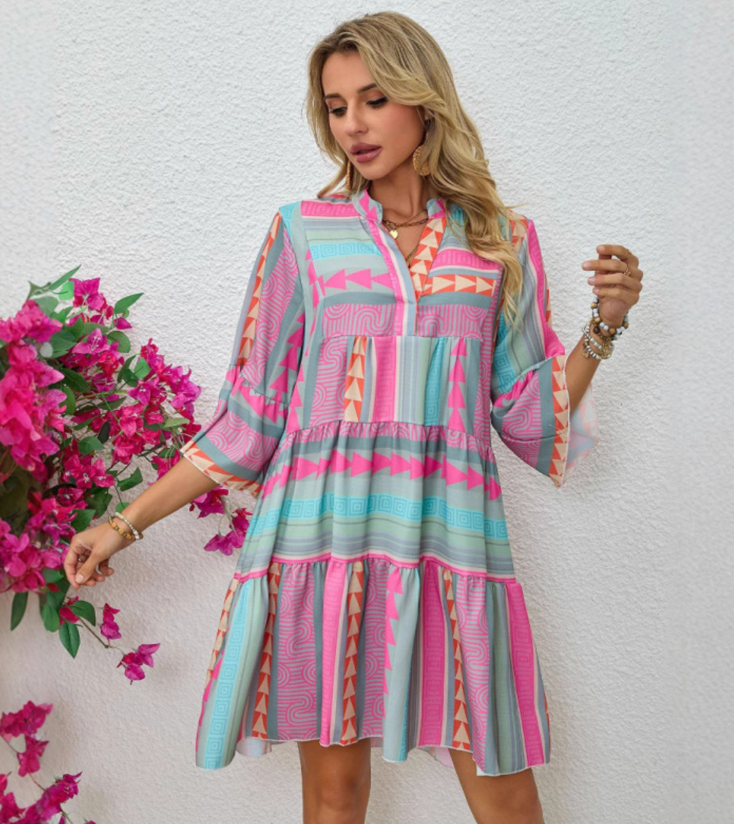 Aurora | Robe de Plage A-Line avec Décolleté en V (Presque épuisé)