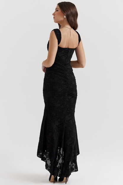 Dove - Robe Maxi en Dentelle Élégante et Ajustée