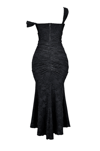 Dove - Robe Maxi en Dentelle Élégante et Ajustée