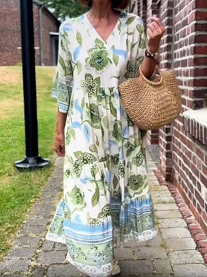 AROME - ROBE AVEC DÉCOLLETÉ EN V ÉLÉGANT