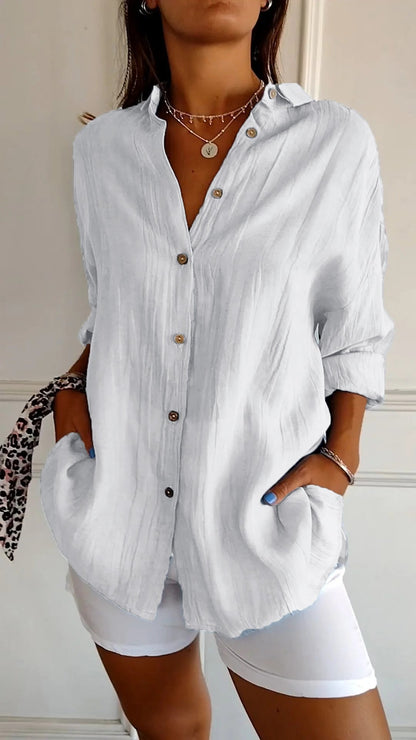 Sasha™ | Chemise Plissée Élégante