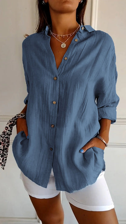 Sasha™ | Chemise Plissée Élégante