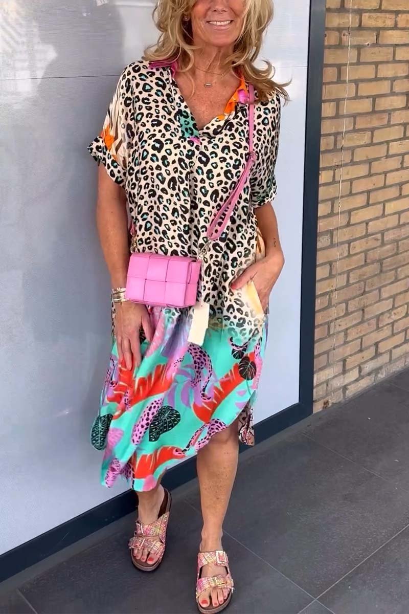 Amanda | Robe Léopard Décontractée