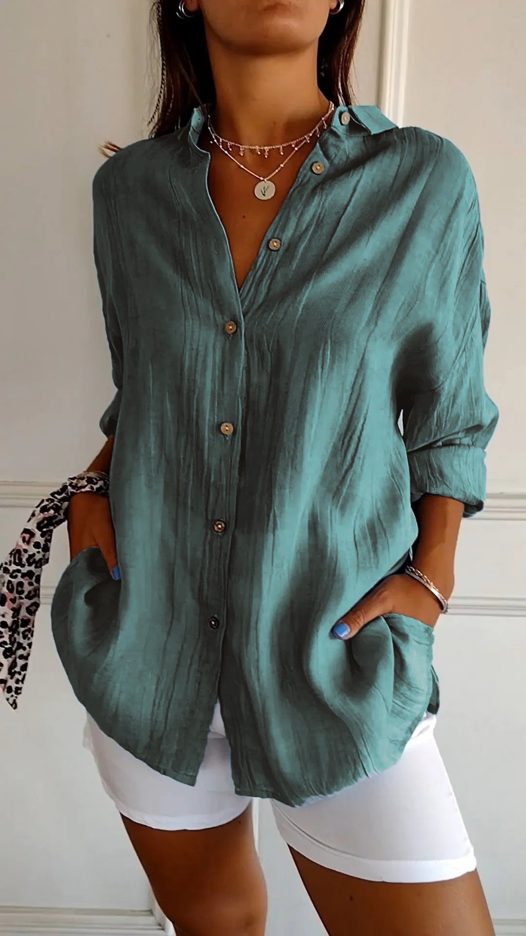 Sasha - Chemise Élégante avec Style Plissé