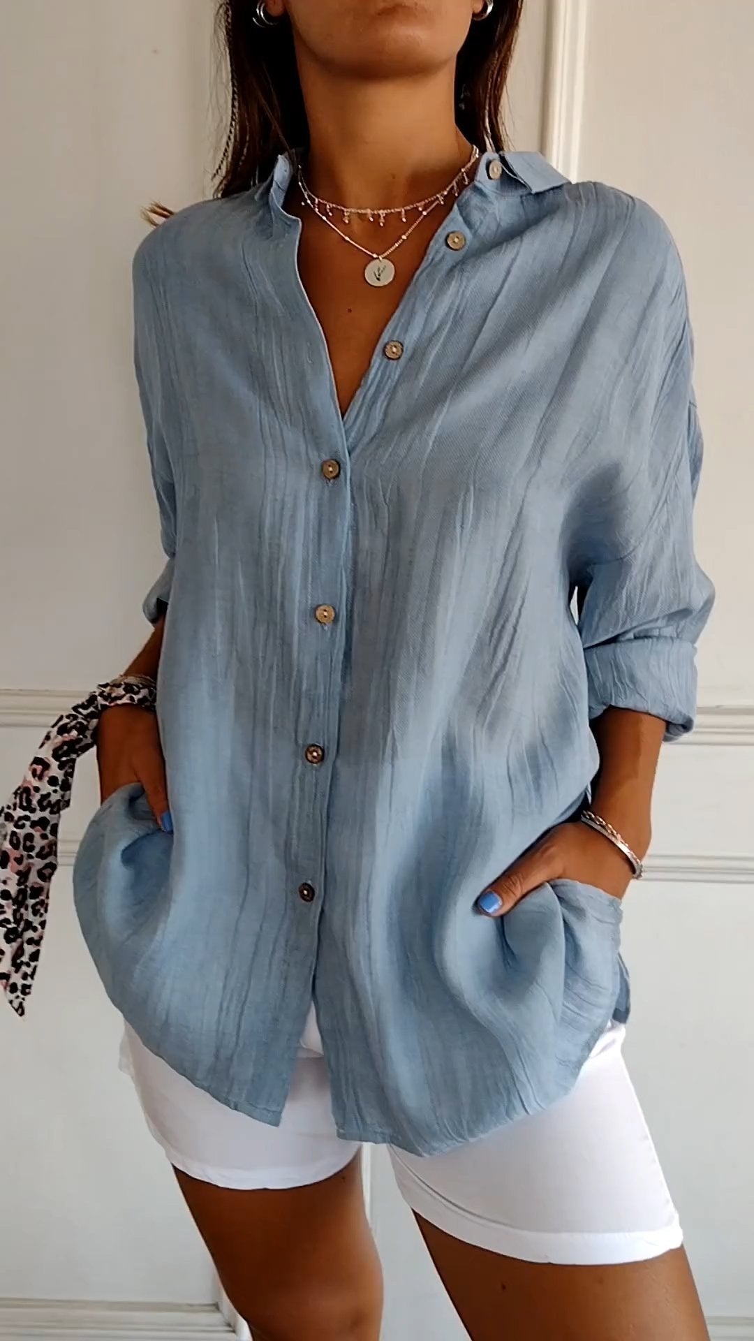 Sasha™ | Chemise Plissée Élégante