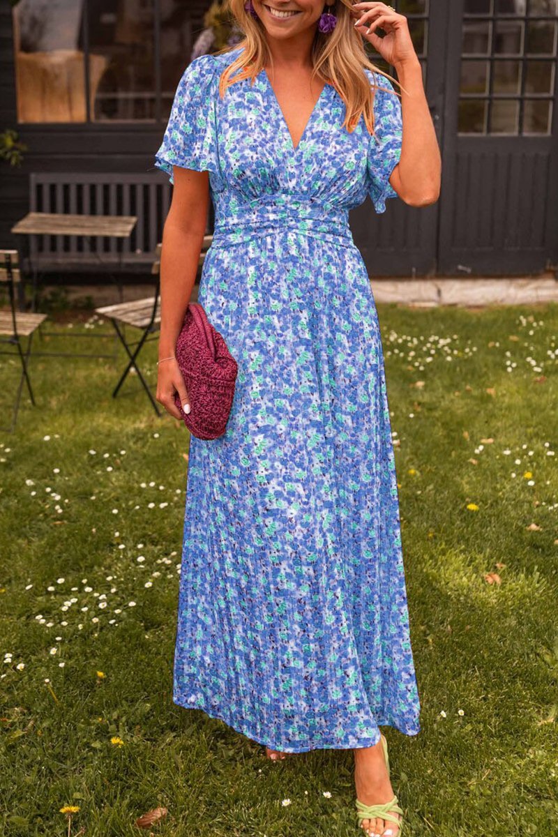Pauline – Robe longue à imprimé floral
