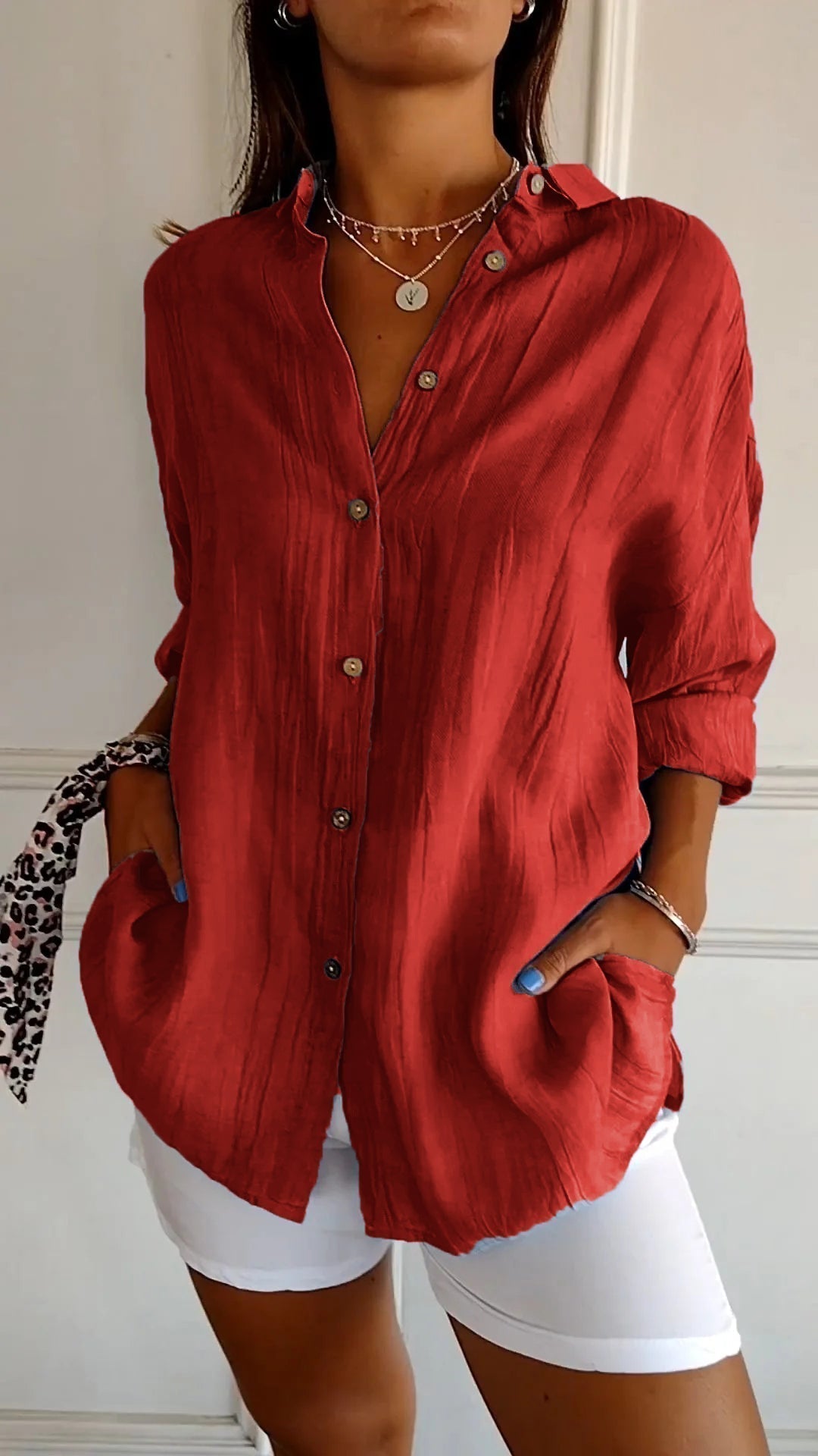 Sasha™ | Chemise Plissée Élégante