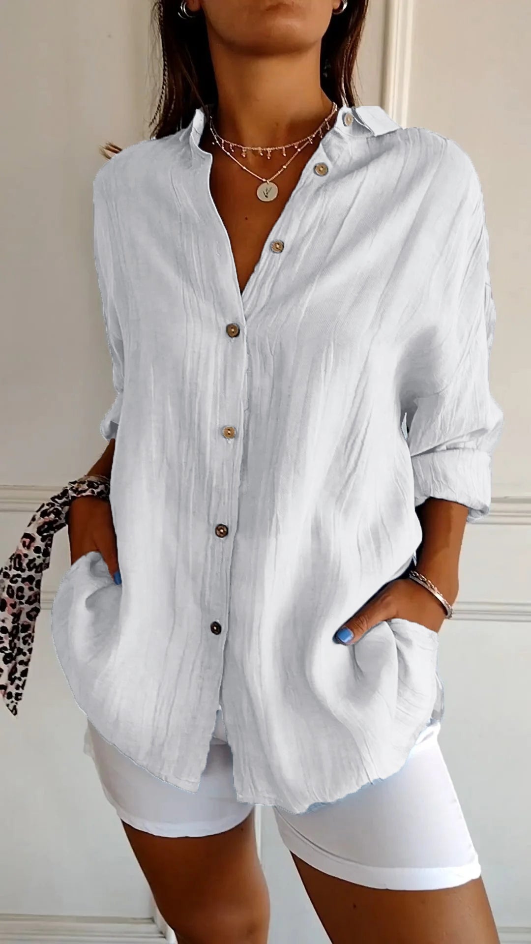 Sasha | Chemise Élégante avec Style Plissé