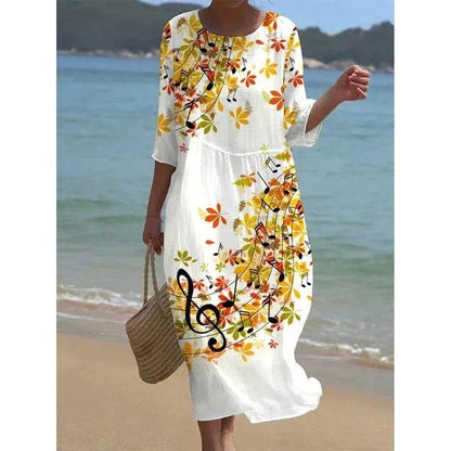 Miranda - Robe florale élégante avec couverture pour le ventre