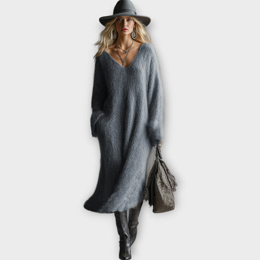 Robe Pullover Col V Fuzzy Luxe