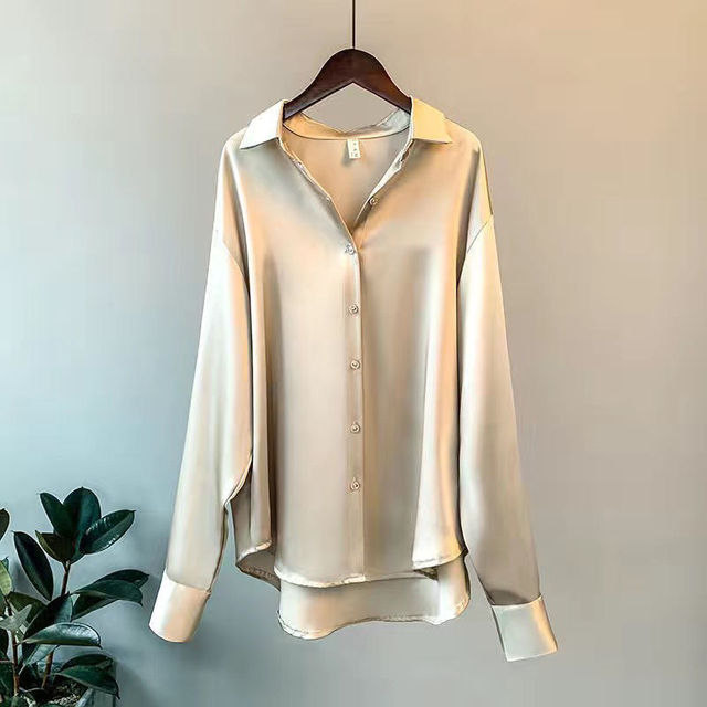 Olivia - Blouse en Satin de Luxe à Manches Longues