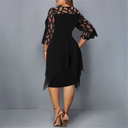 Kirsty | Élégant Robe Midi Grande Taille pour Femmes Modernes