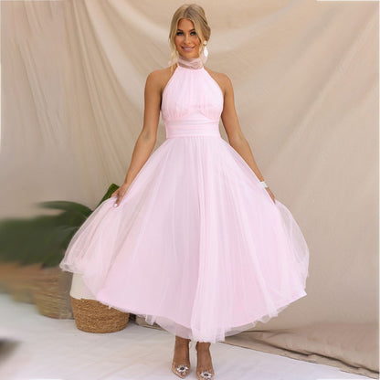 Robe Tendance à Col Montant Aria