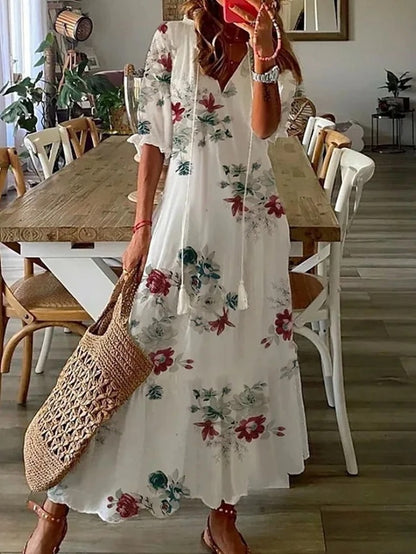 Dianna - Robe Boho avec camouflage du ventre
